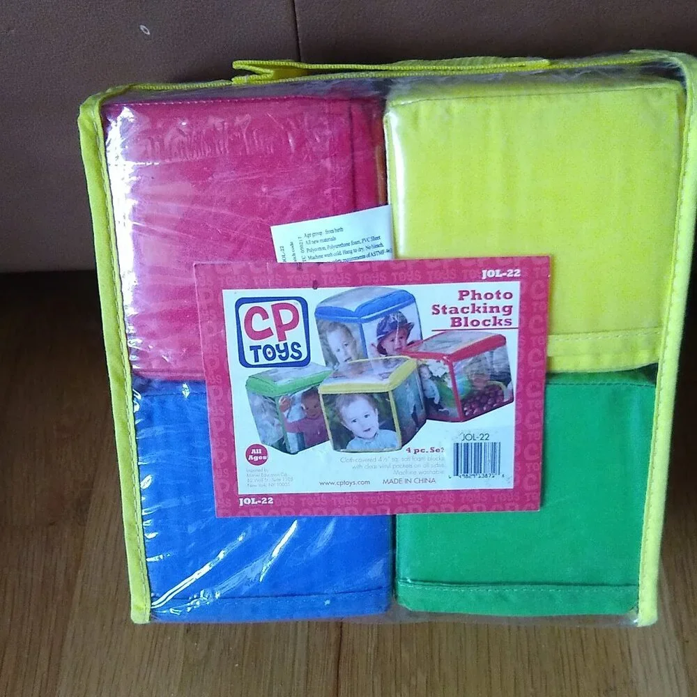 CP Toys Play & Learn Cube Roll & Play Game for Toddlers 4 Photo Stacking blocks